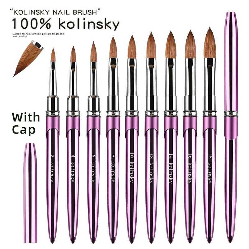 Premium Kolinsky Acrylic Nail Brush Kit