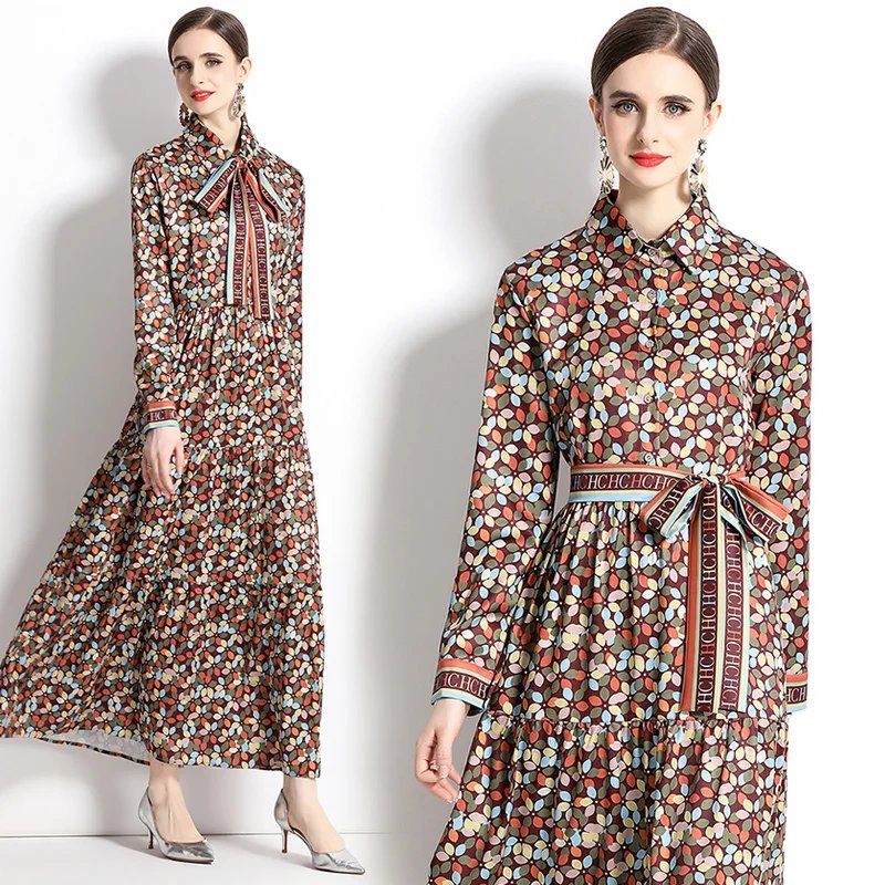 Chic A-Line Printed Dress