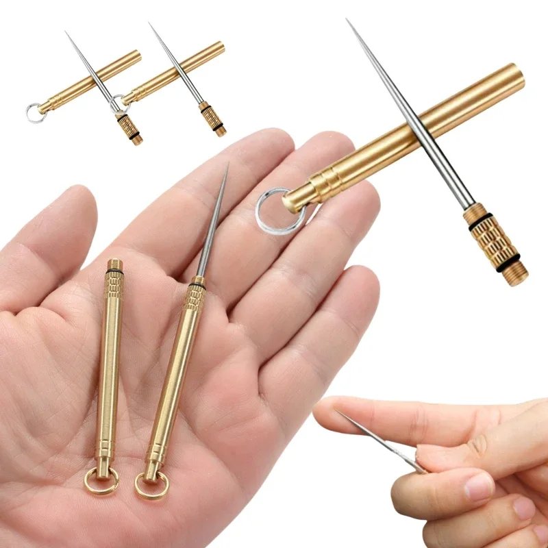 Portable Titanium Toothpick Keychain
