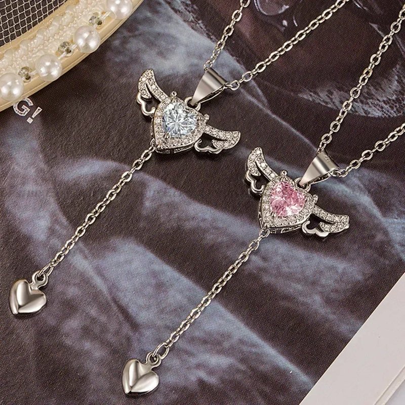 Heart Angel Wings Choker Necklace