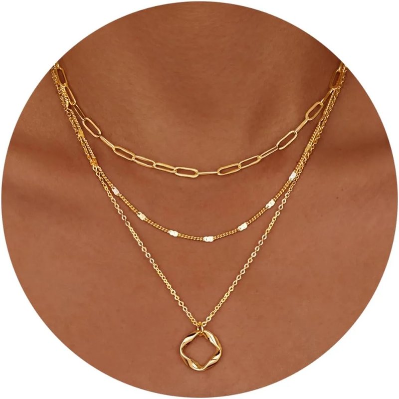 Stackable 14K Gold Plated Necklaces