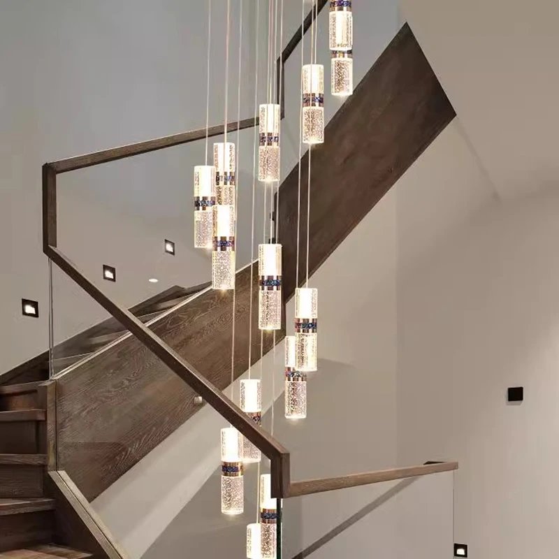 Elegant Crystal Stair Chandelier