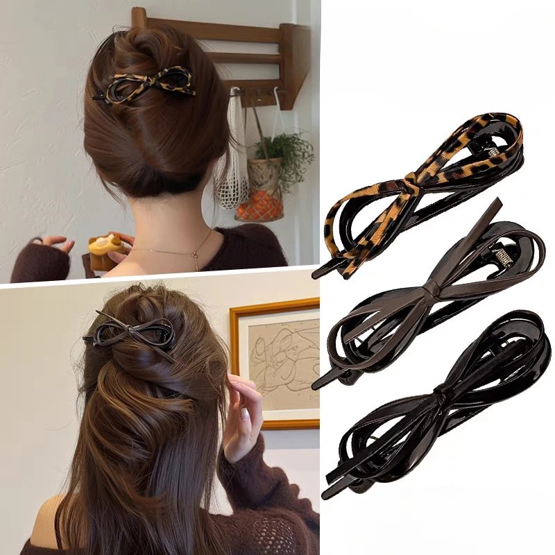 Elegant Leopard Print Hair Clip