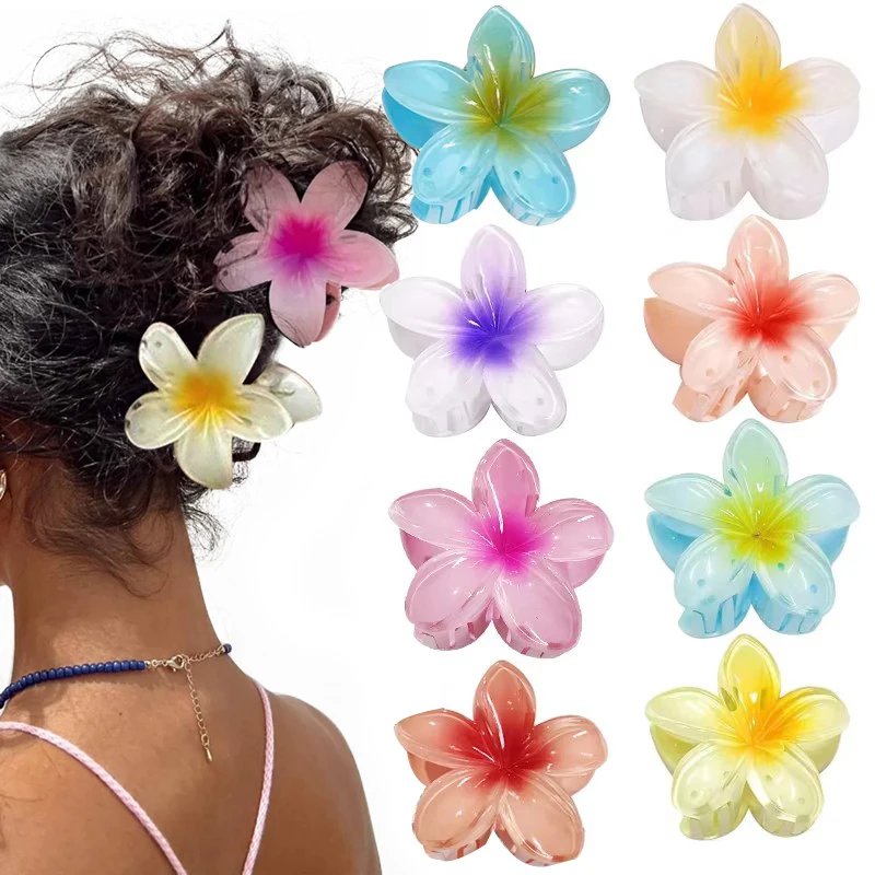 Hawaiian Flower Hair Clips