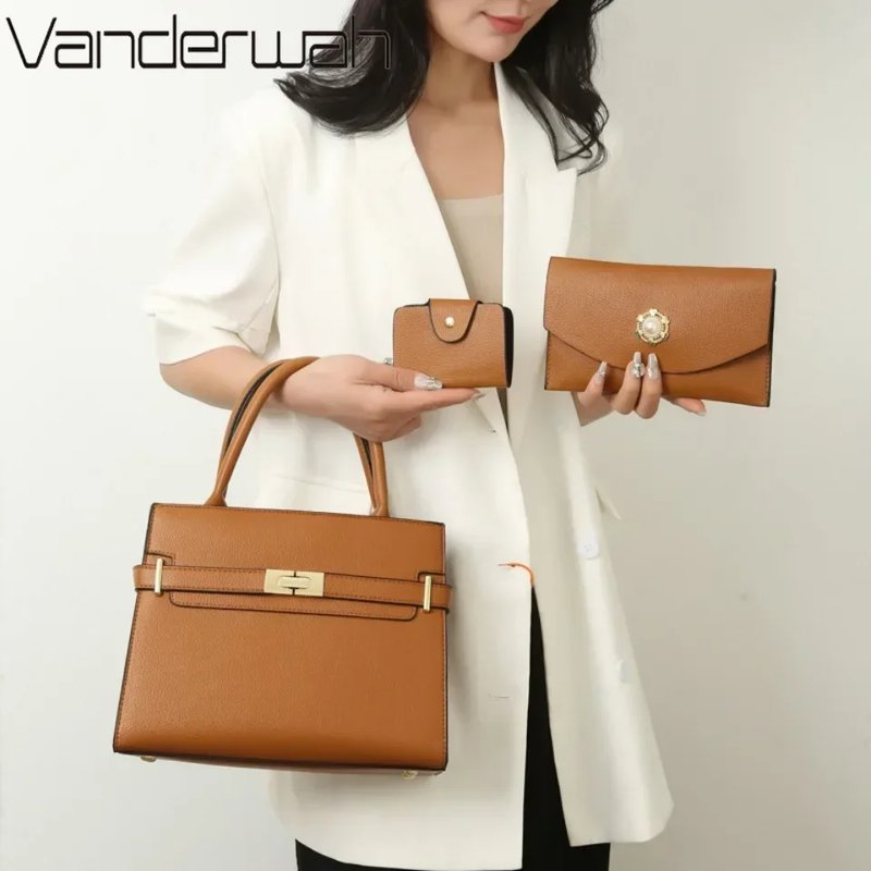Luxury Leather Handbag Set