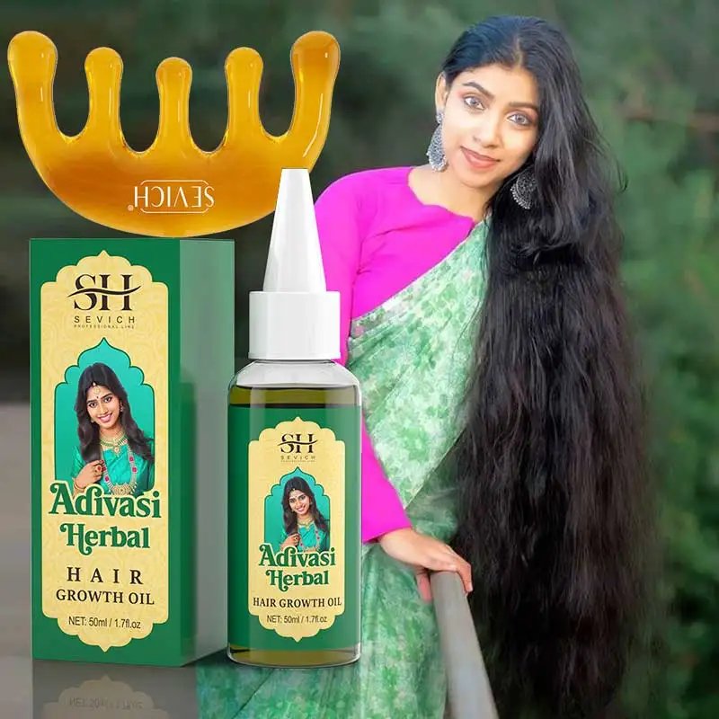 Herbal Hair Growth Oil & Massager Set