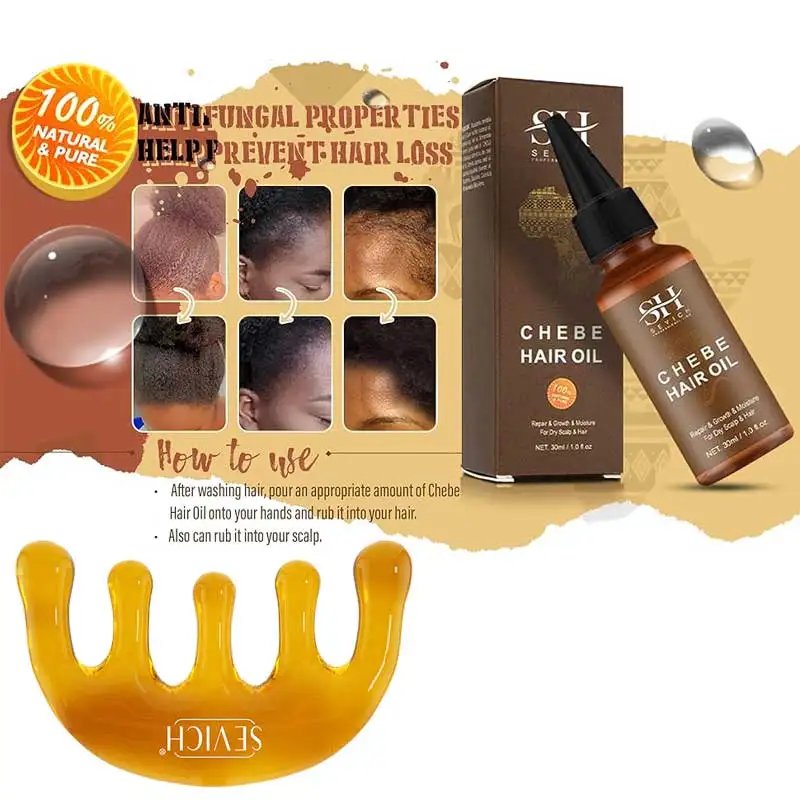 Chebe Hair Growth Oil & Massager Set