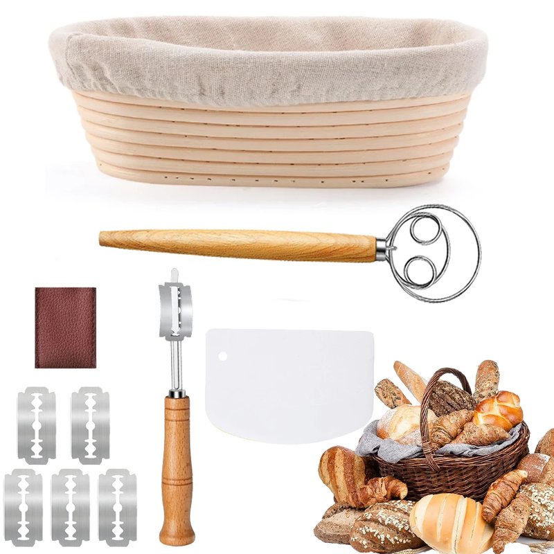 Oval Banneton Bread Proofing Set
