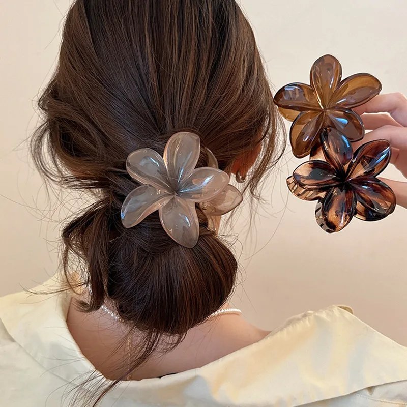 Retro Leopard Print Hair Claw Clip
