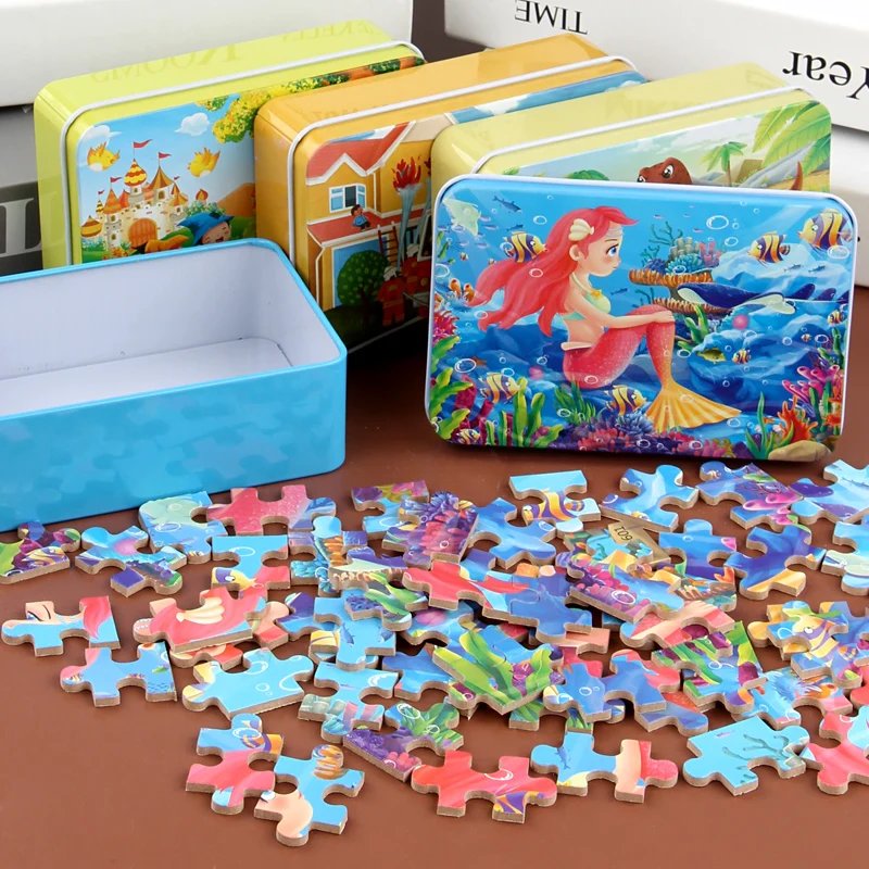 60-Piece Wooden Puzzle Set for Kids