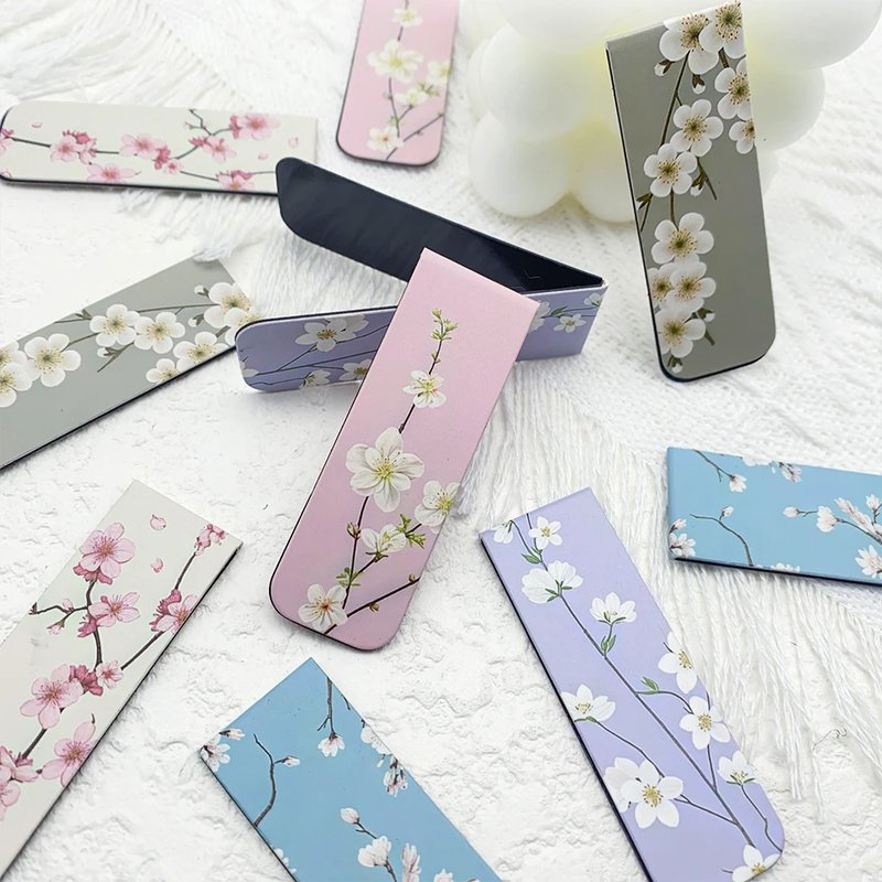 Romantic Floral Magnetic Bookmarks