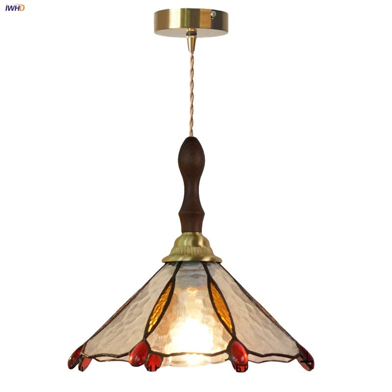Vintage Walnut Wood LED Pendant Light