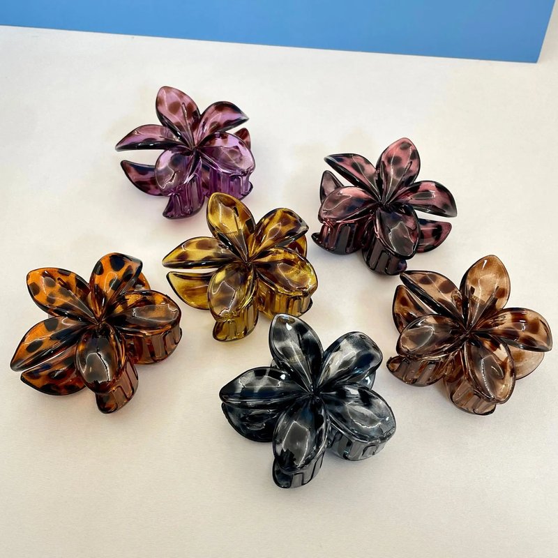 Leopard Print Hair Claw Clip