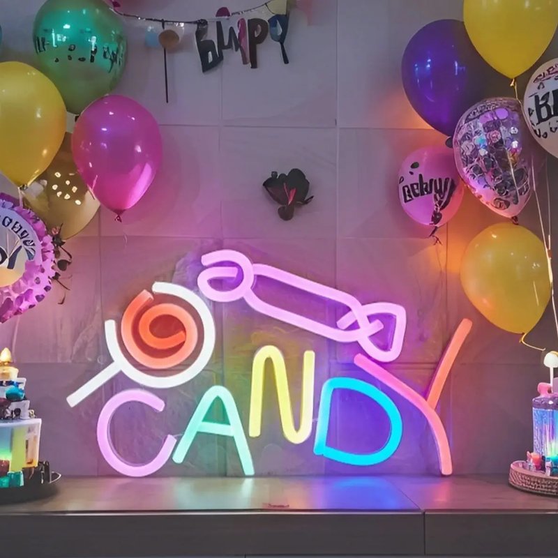 USB Neon Candy Sign for Decor