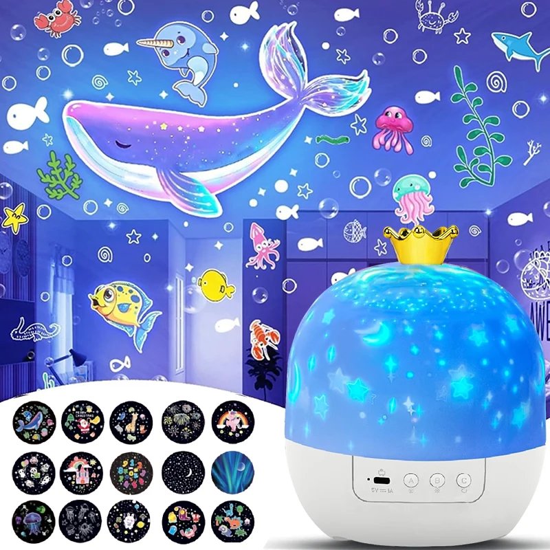 360° Ocean Night Light Projector