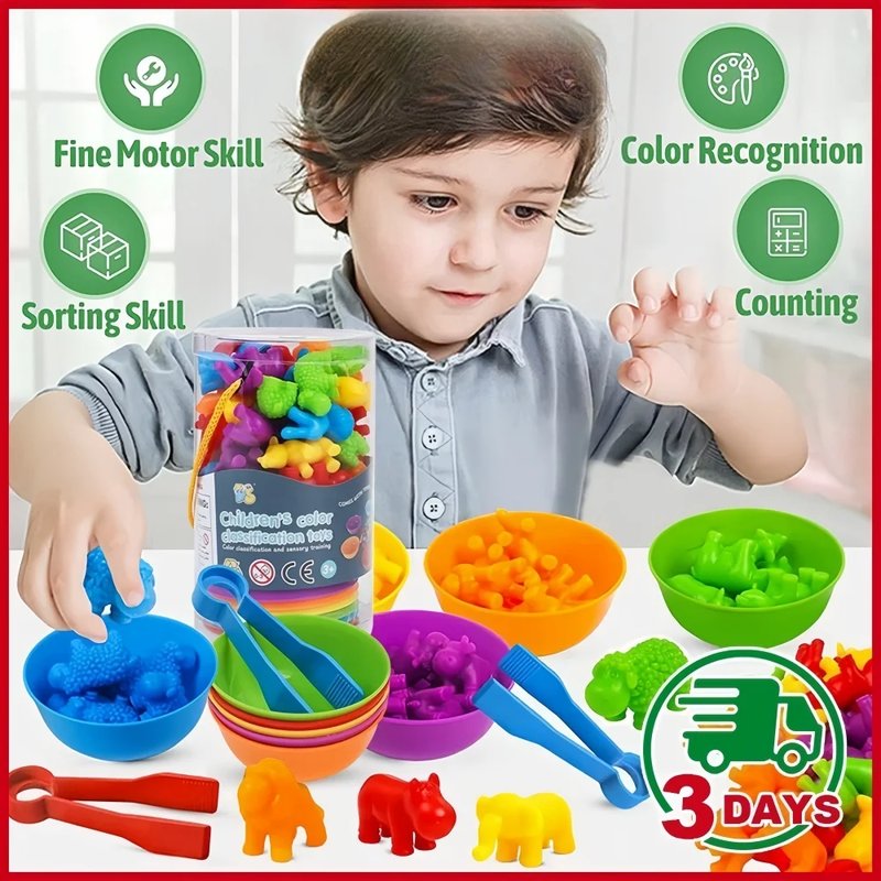 Montessori Rainbow Dinosaur Pairing Game