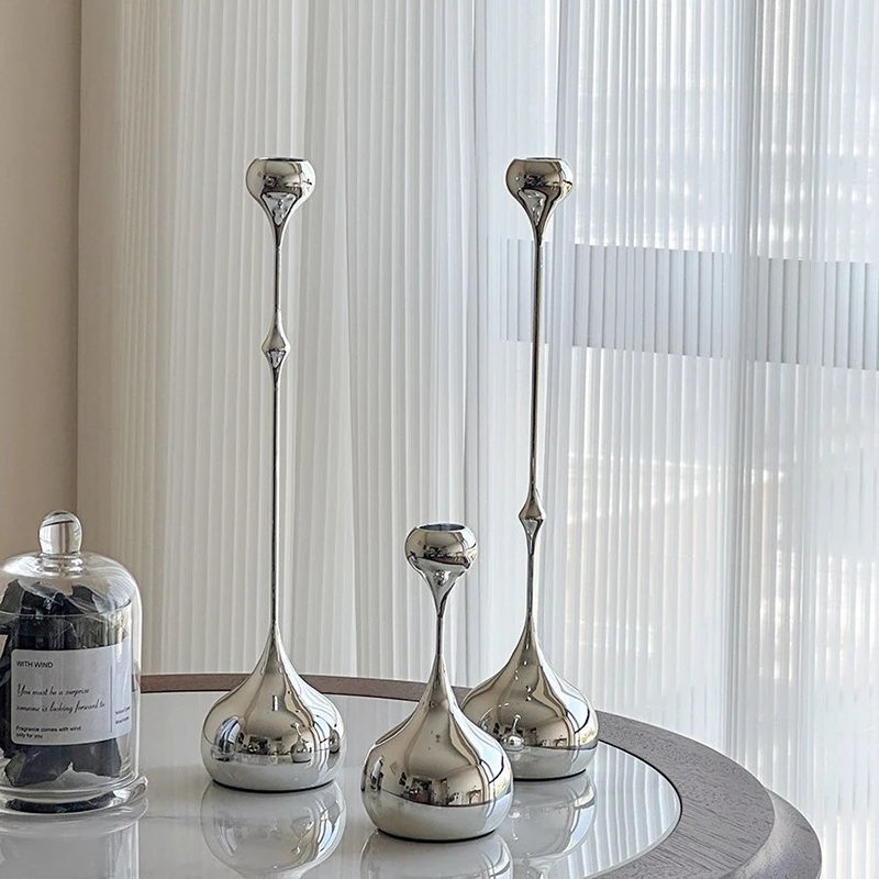 Elegant Silver Candle Holder