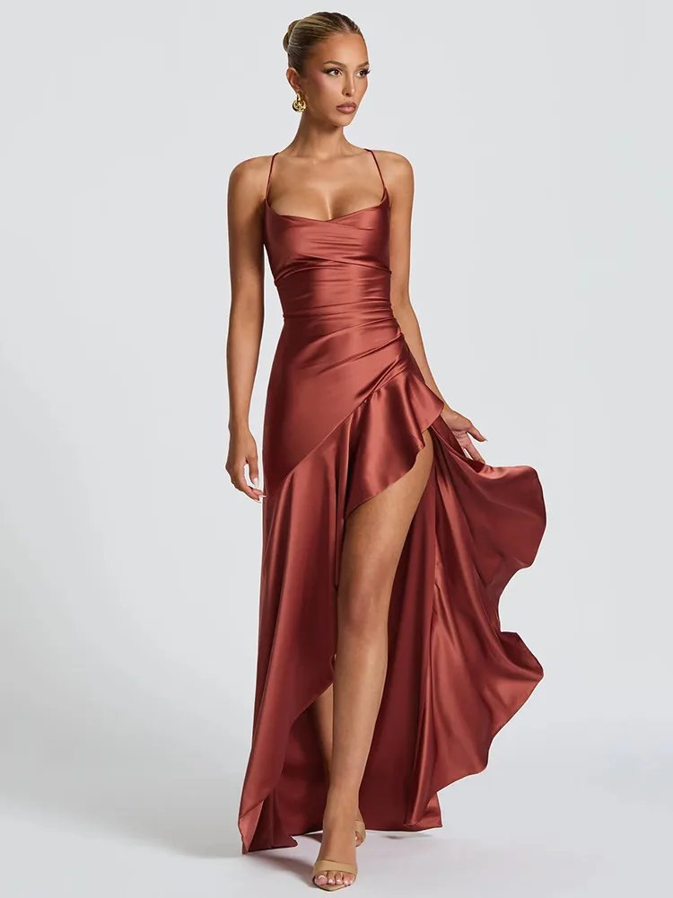Elegant Satin Maxi Dress