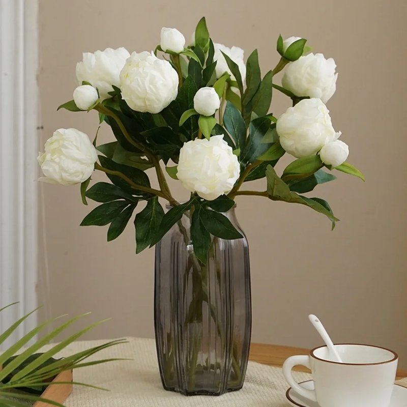 Elegant Silk Peony Bouquet