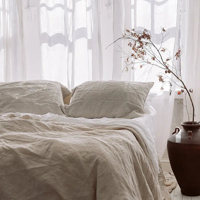 Luxurious 4-Piece Linen Bed Sheet Set