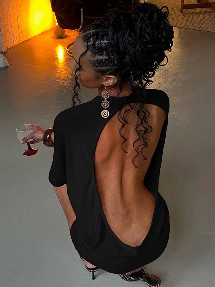 Chic Backless Mini Dress for Women