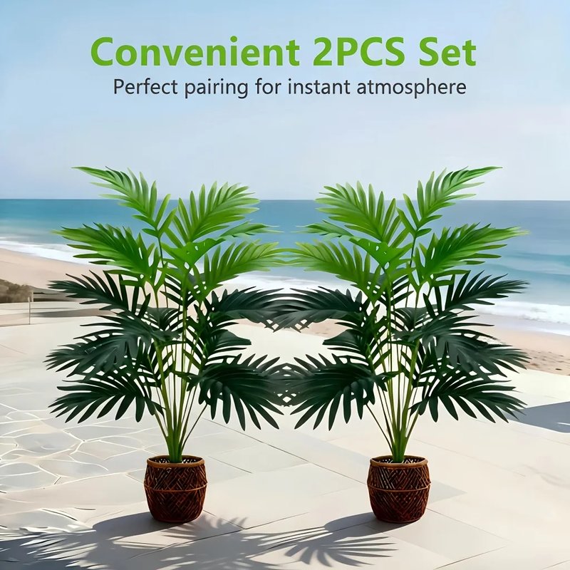 Realistic Areca Palm Artificial Plants - 2PCS