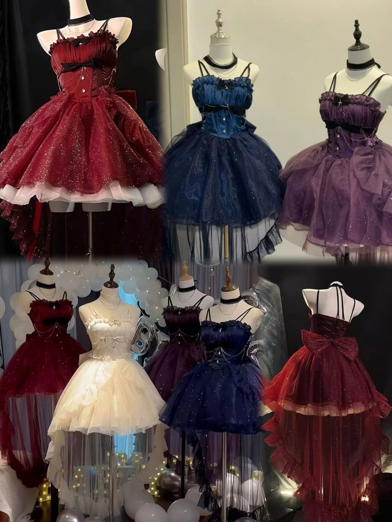 Gothic Y2K Tulle Sling Dress