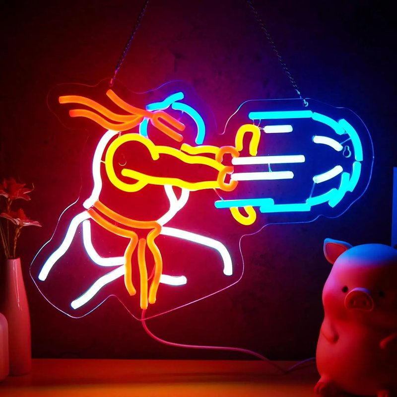 Dimmable Neon Game Fighter Sign