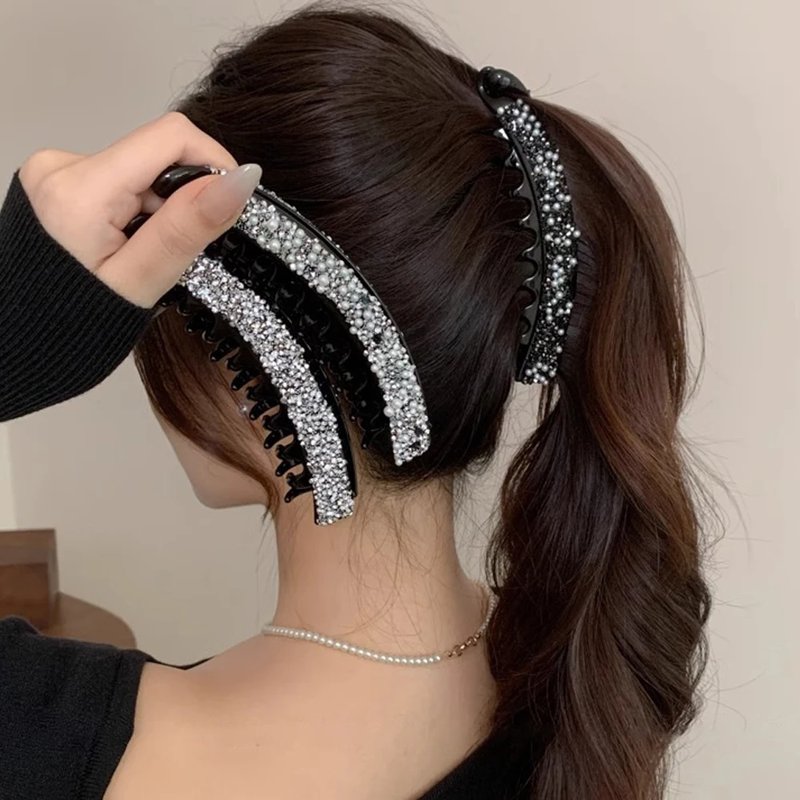 Sparkling Rhinestone Banana Clip