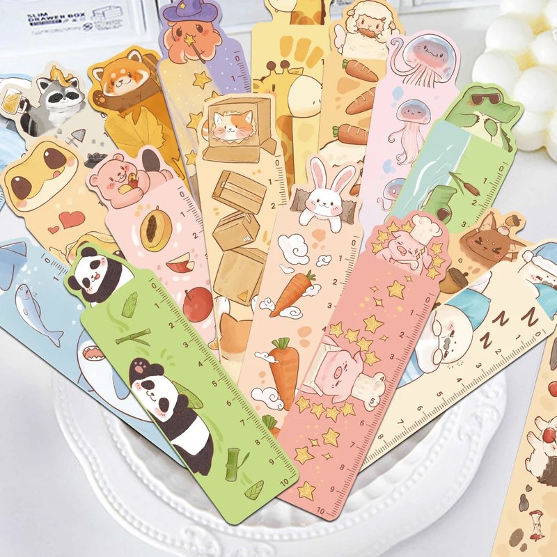 Cute Animal Ruler Bookmarks - 30 Pack