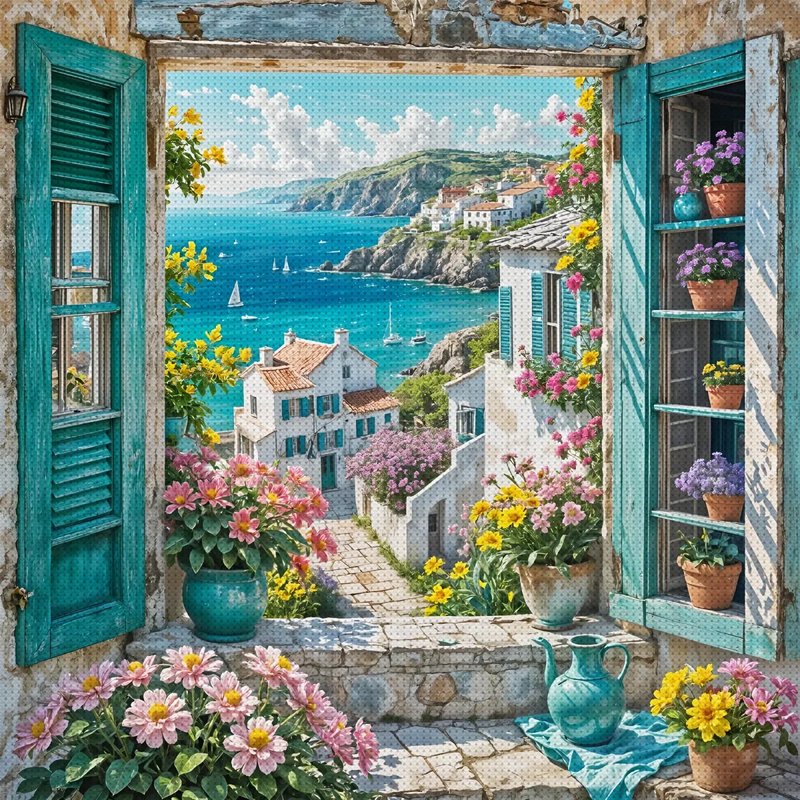 Eco-Cotton Landscape Cross Stitch Kit