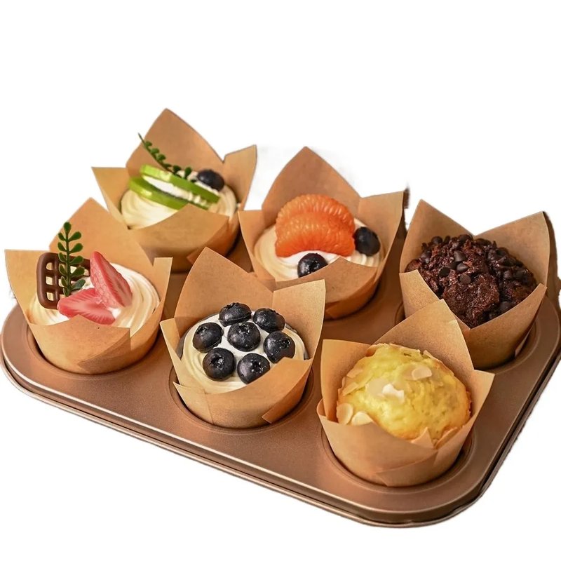 100pcs Natural Tulip Cupcake Liners