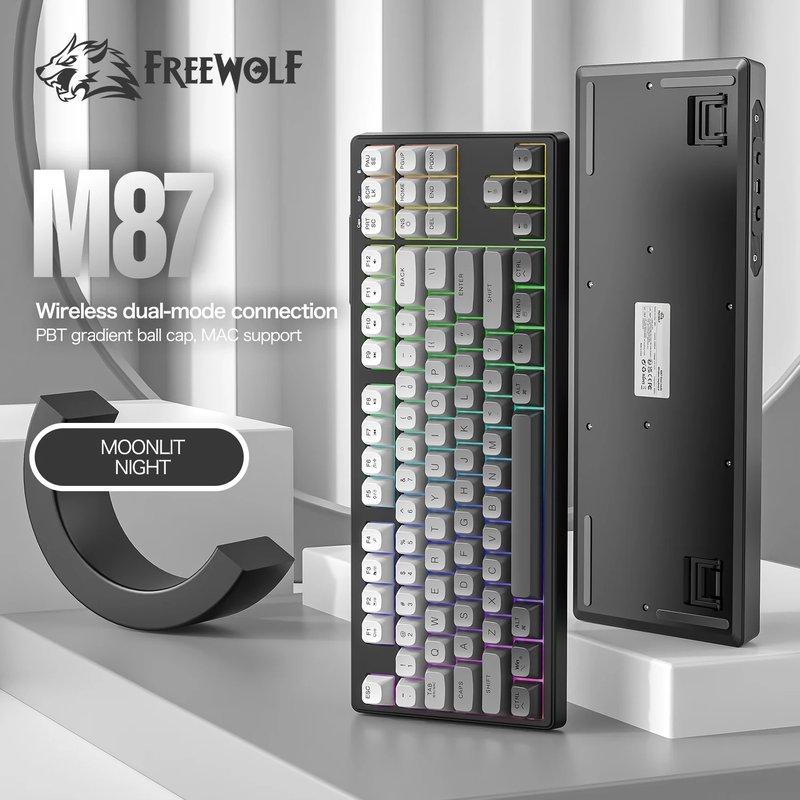 FREEWOLF Wireless RGB Keyboard
