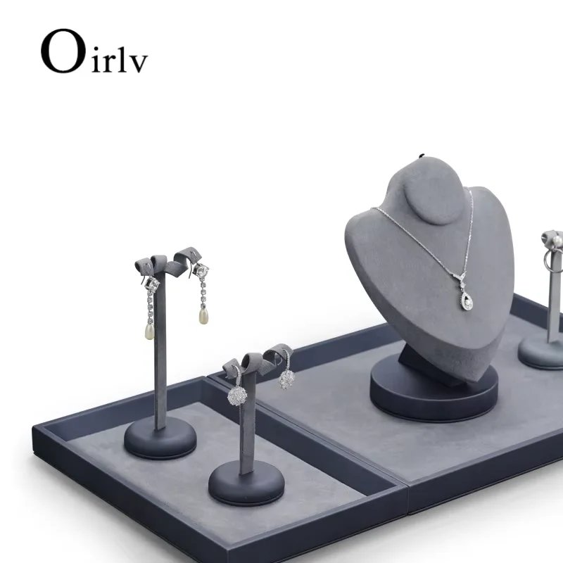 Elegant Grey Jewelry Display Stand