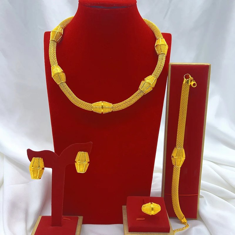 Elegant 24K Gold Jewelry Set