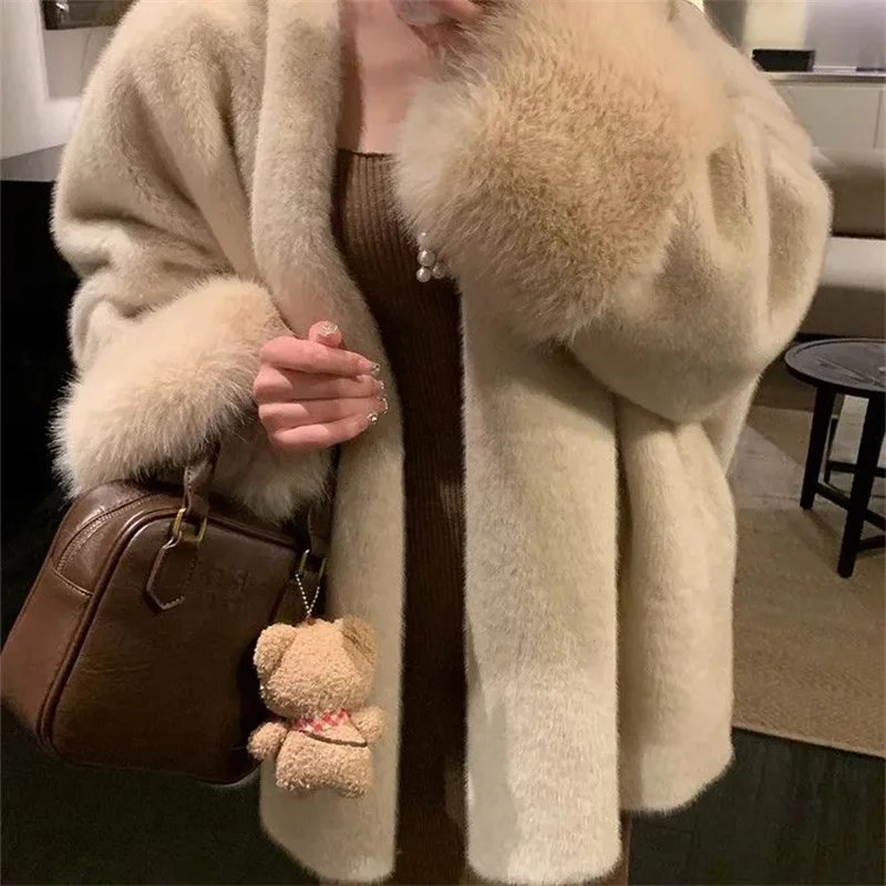 Eco-Friendly Faux Mink Fur Coat