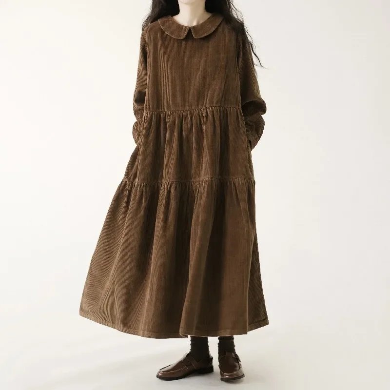 Vintage Corduroy A-Line Dress