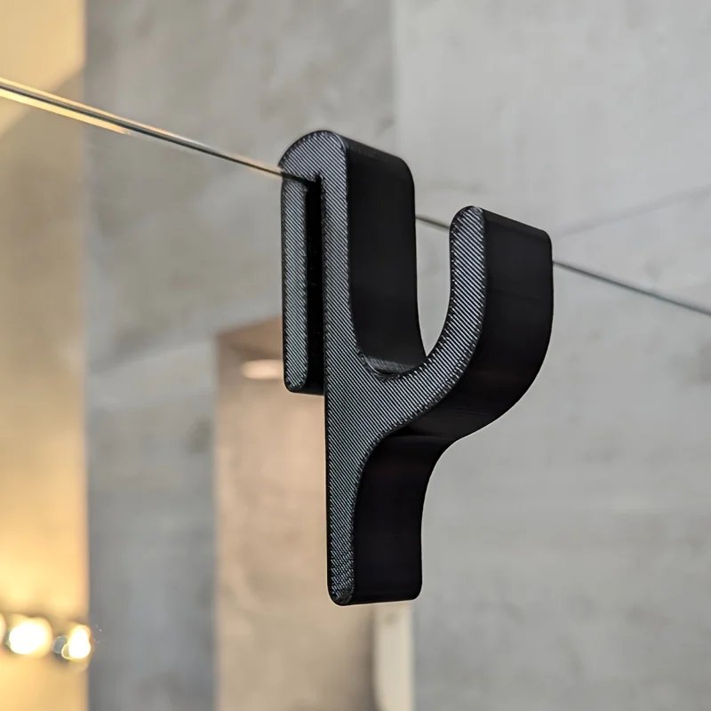 3D Shower Door Towel Hook