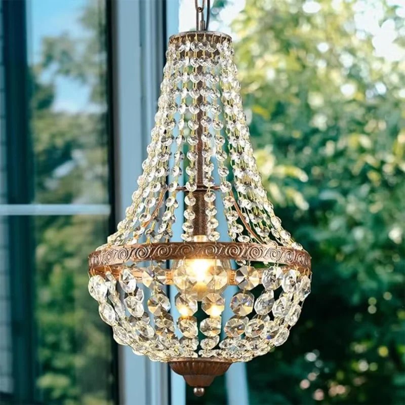 Elegant Vintage Crystal Chandelier