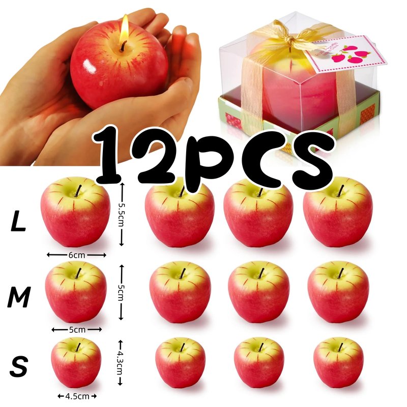 Apple-Shaped Scented Candle Set