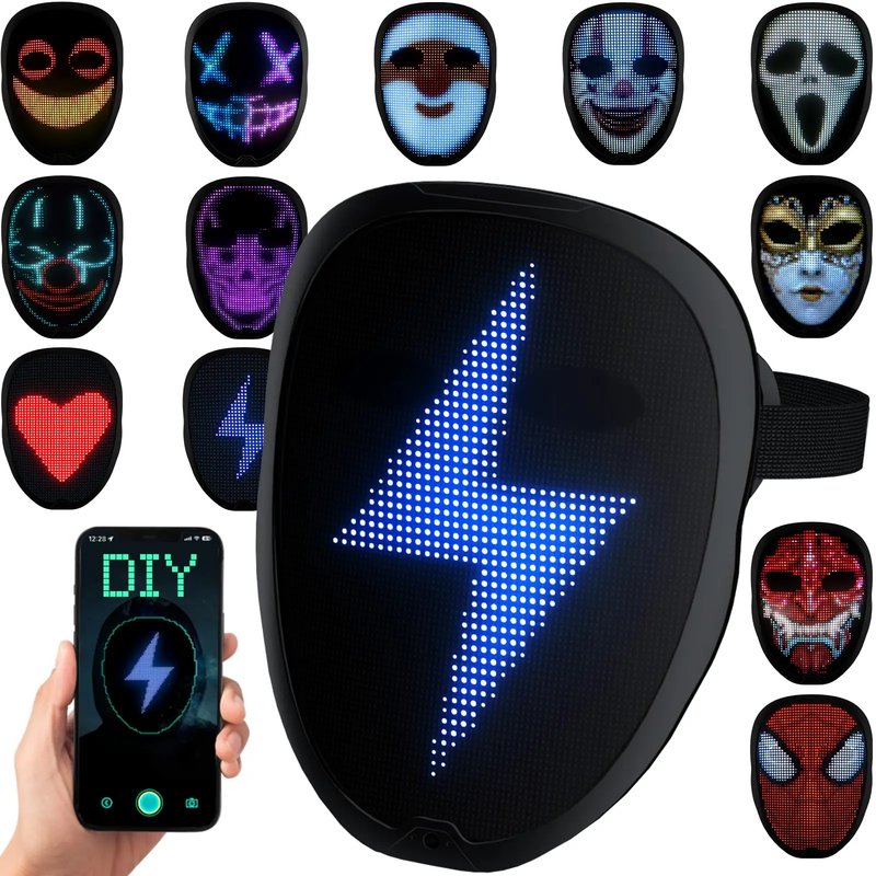 App-Controlled LED Halloween Mask