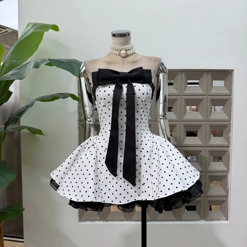 Chic Polka Dot A-Line Dress