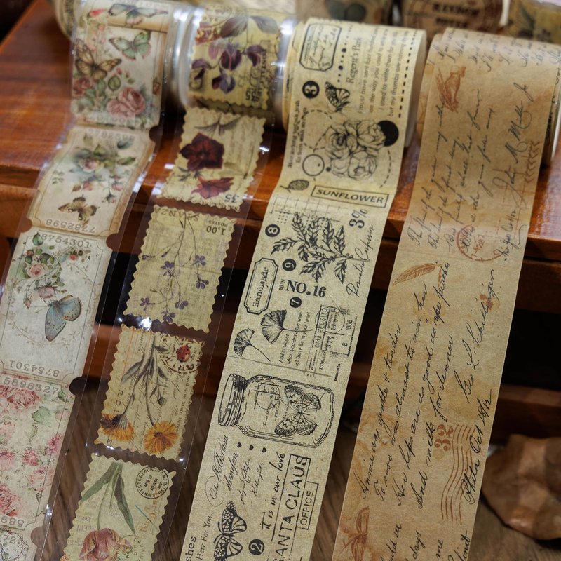 Vintage Washi Tape Set - 4 Rolls