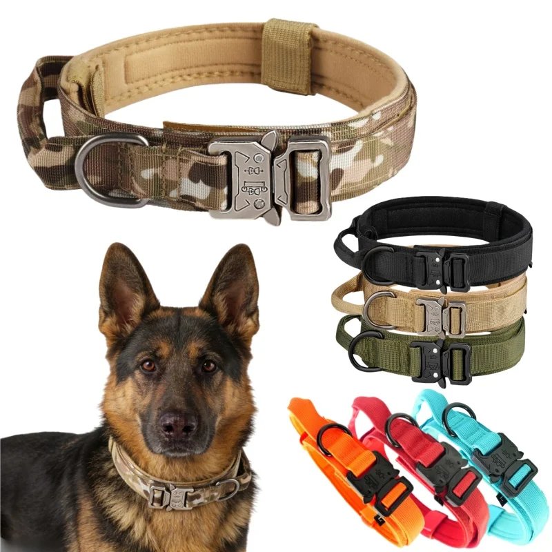 Tactical Dog Collar with Metal Buckle
