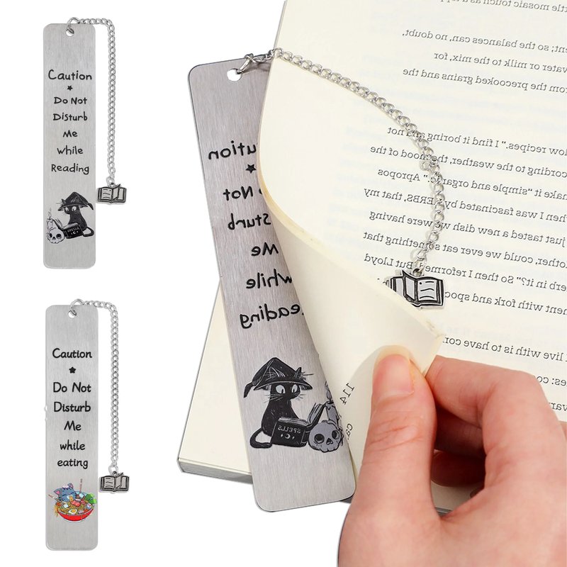 Charming Cat Stainless Steel Bookmark