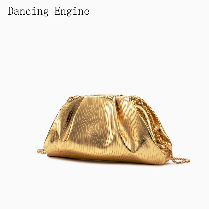 Luxury Golden Shoulder Bag