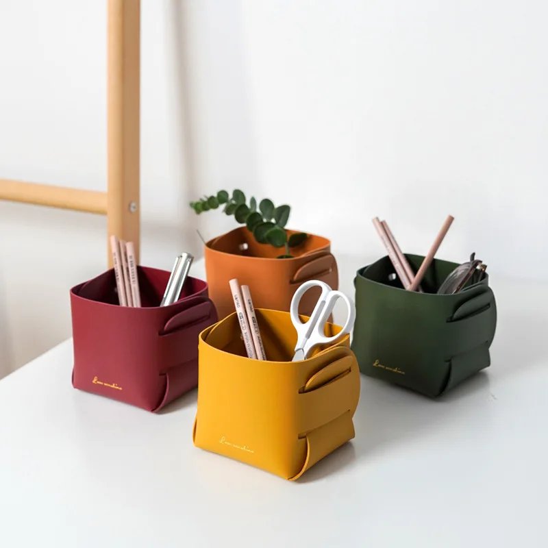 Stylish Leather Pen Holder