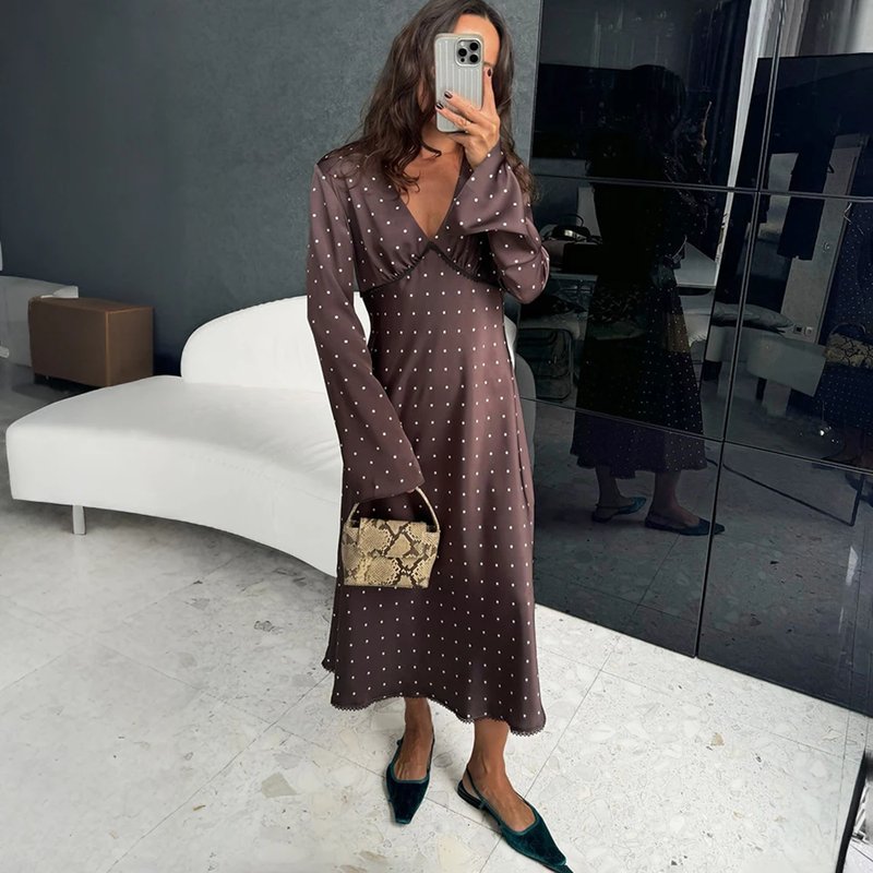 Elegant Polka Dot Summer Dress