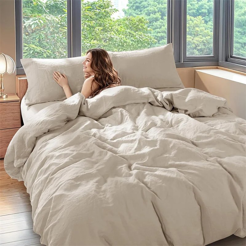 Luxury Cotton Linen Bedding Set