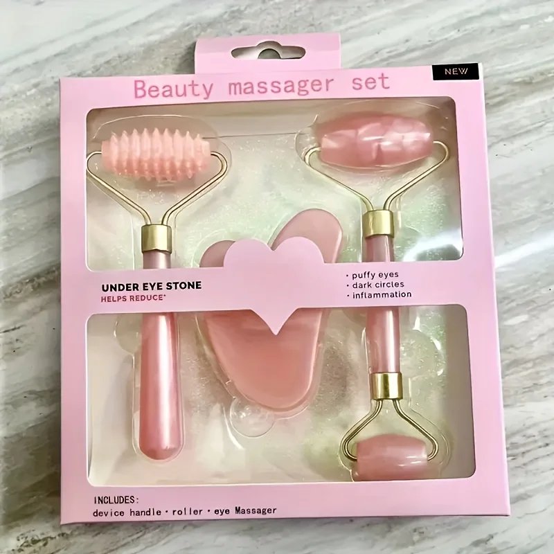 Heart-Shaped Facial Roller Set